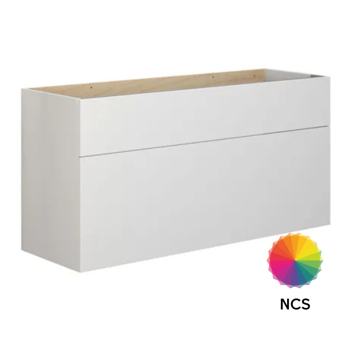 Dansani Calidris Glatt Servantskap D40cm 2 skuff ekstra høy underskuff NCS eik / 120cm dobbel Dansani Servantskap DA-C15-1066