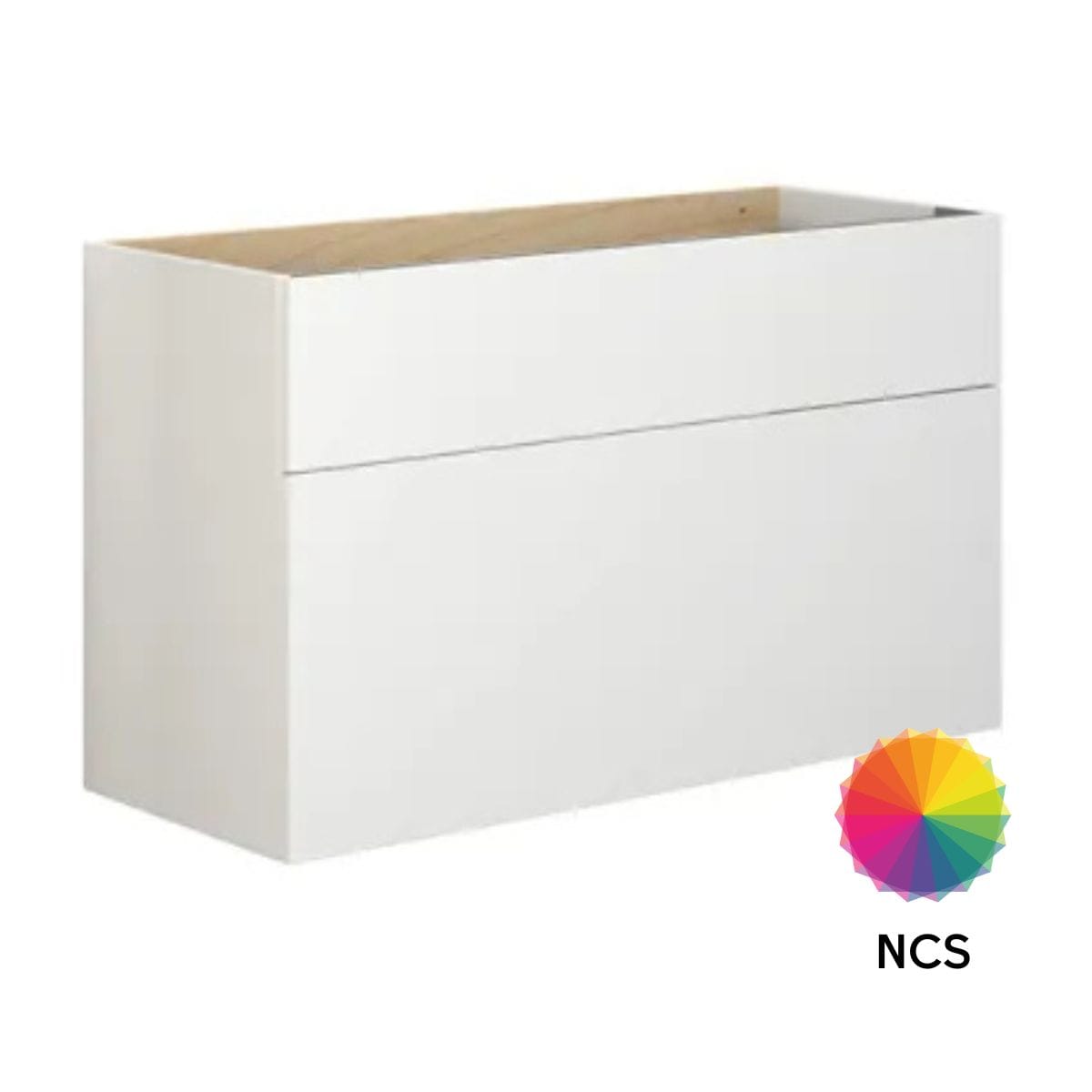 Dansani Calidris Glatt Servantskap D40cm 2 skuff ekstra høy underskuff NCS farge / 100cm Dansani Servantskap DA-C13-1099
