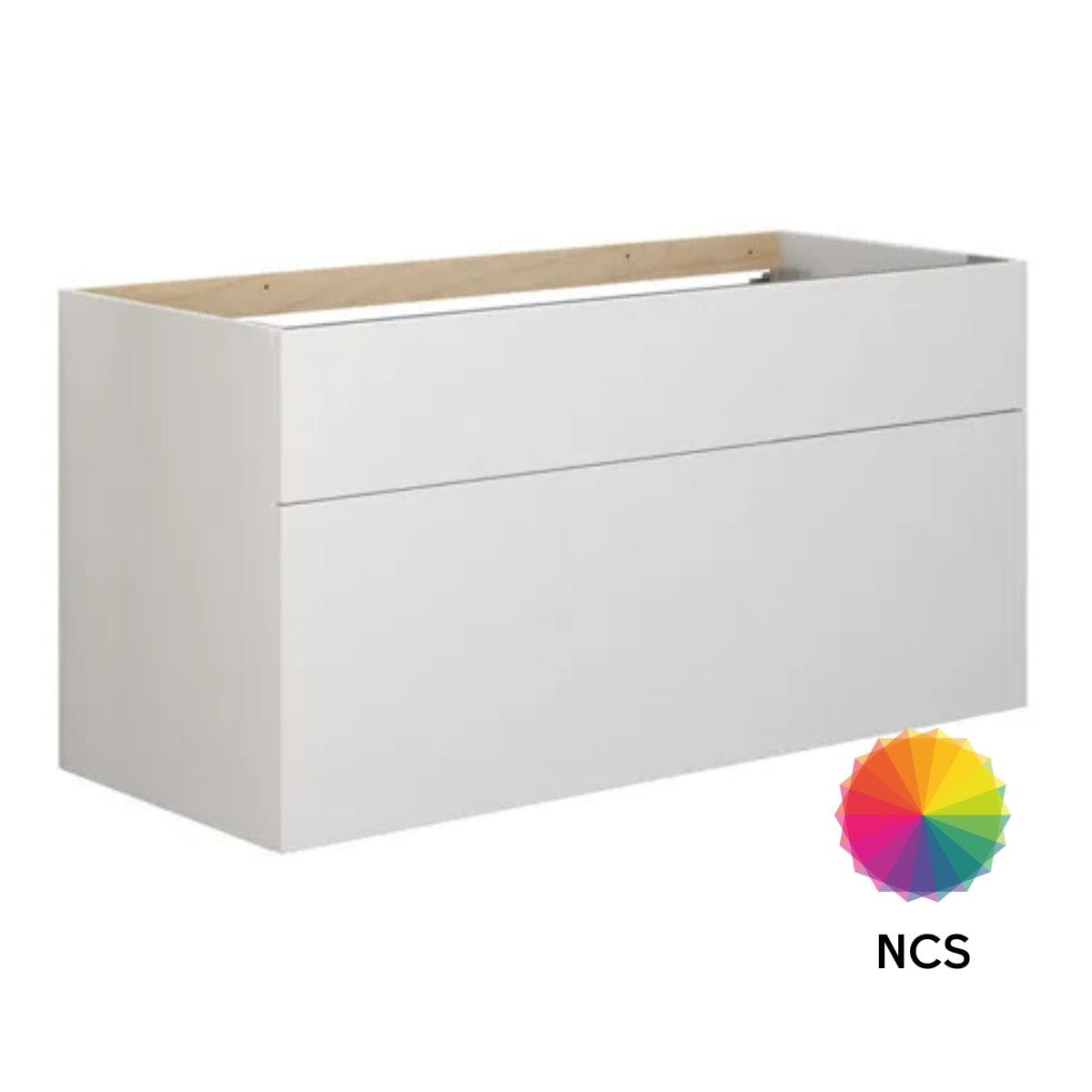 Dansani Calidris Glatt Servantskap D50cm 2 skuff ekstra høy underskuff NCS eik / 120cm Dansani Servantskap DA-C29-1066