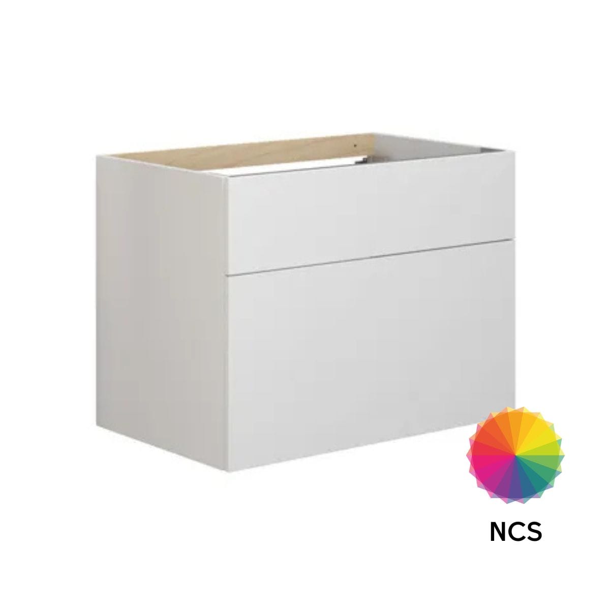 Dansani Calidris Glatt Servantskap D50cm 2 skuff ekstra høy underskuff NCS eik / 80cm Dansani Servantskap DA-C27-1066