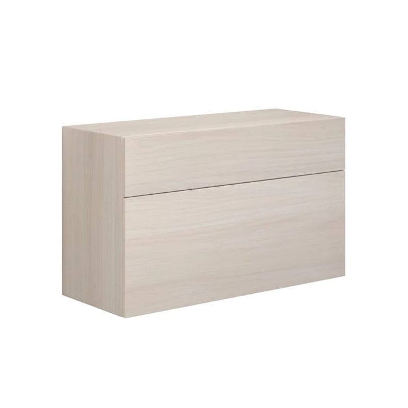 Dansani Calidris Glatt Skap 2 skuff D50cm - ekstra høy underskuff Hvit eik / 100cm Dansani Sideskap bad DA-C62-1075