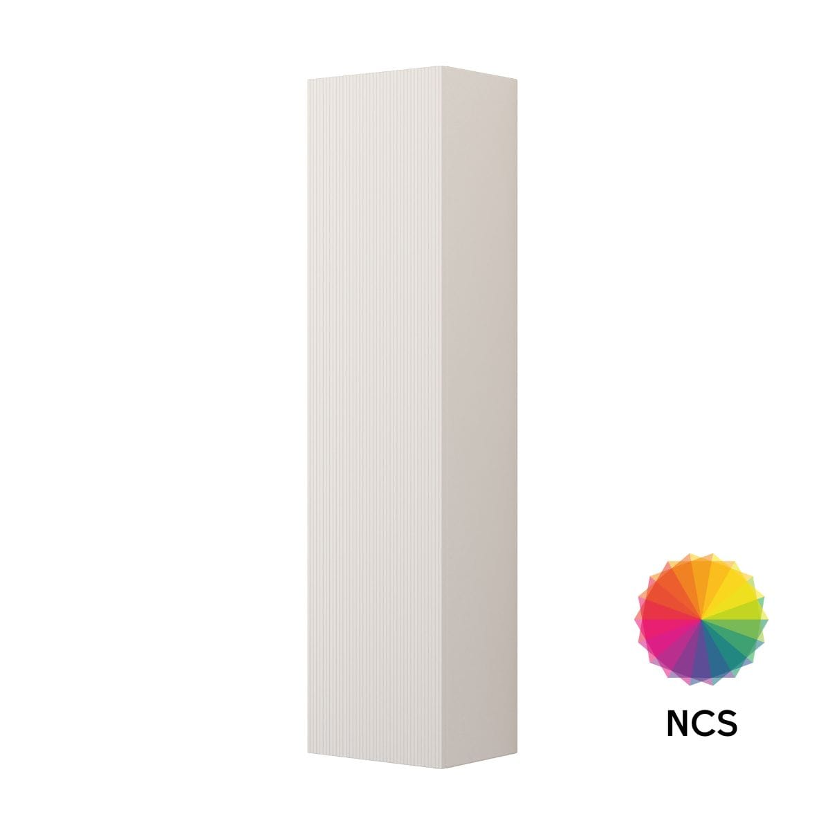 Dansani CALIDRIS Rillet Høyskap 1 dør D30cm NCS farge / Venstre hengslet Dansani Høyskap bad DA-C66-C299
