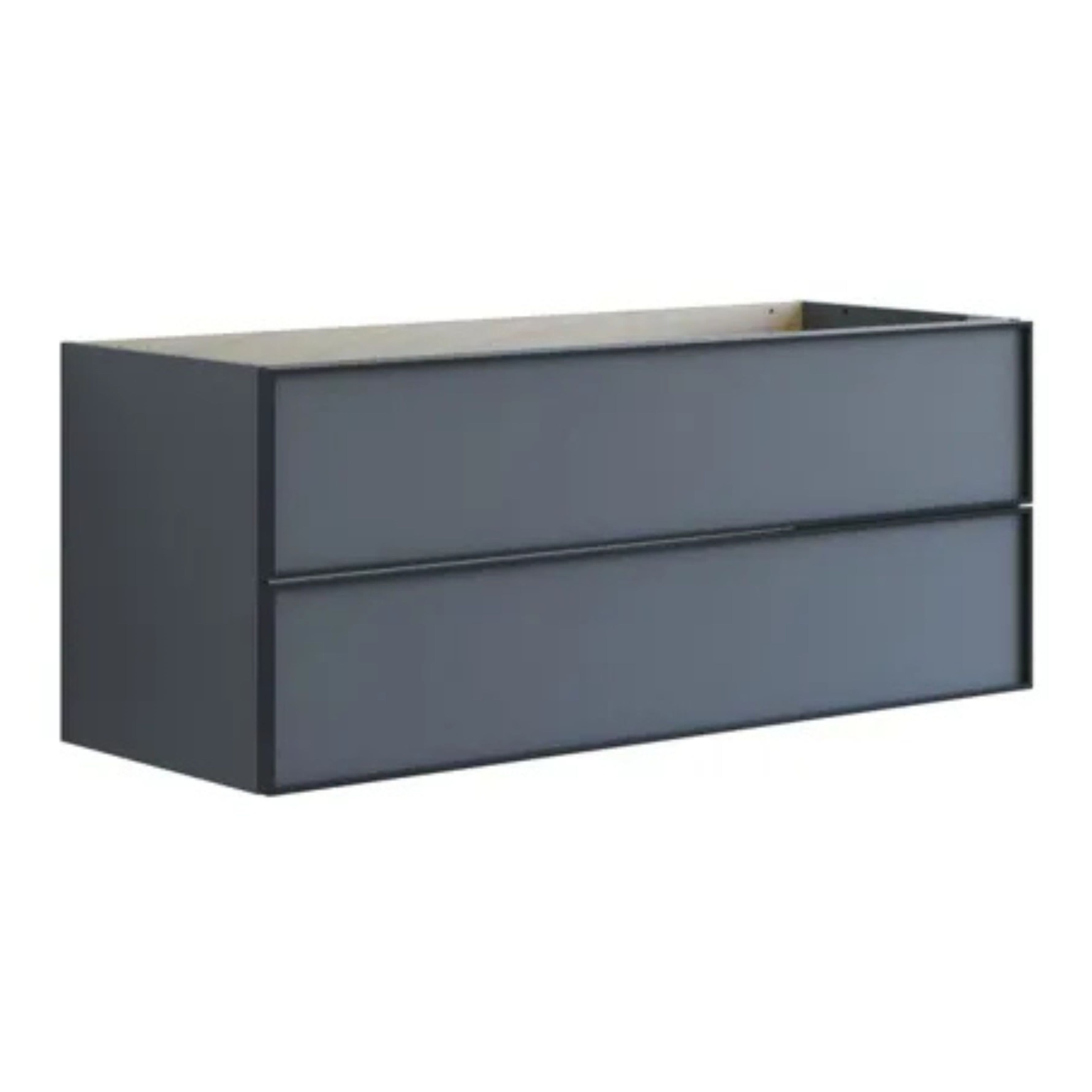 Dansani Inzo Alu-ramme Svart Servantskap 2 Skuff H48cm Grå matt / 120cm Dansani Servantskap DA-U22-8003