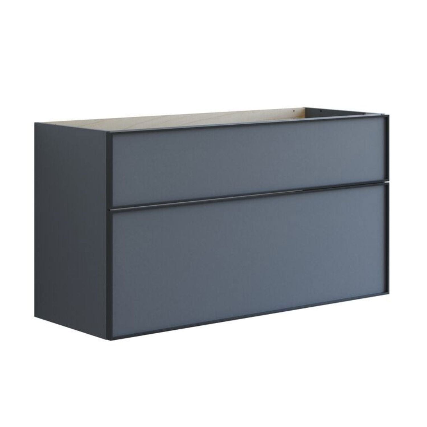 Dansani Inzo Alu-ramme svart Underskap 2 skuff Grå matt / 120cm Dansani Sideskap bad DA-U40-8003