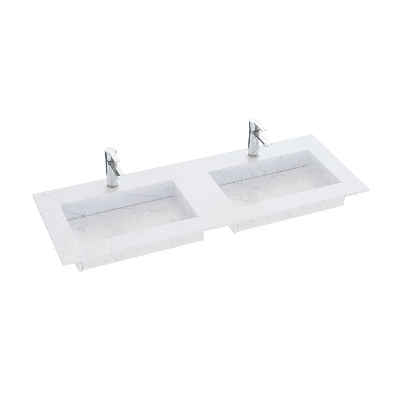 Dansani Inzo Angular Servant B60-165xH1,20xD45,50cm Eternal Statuario / 120cm dobbel Dansani Møbelservant DA-338812212
