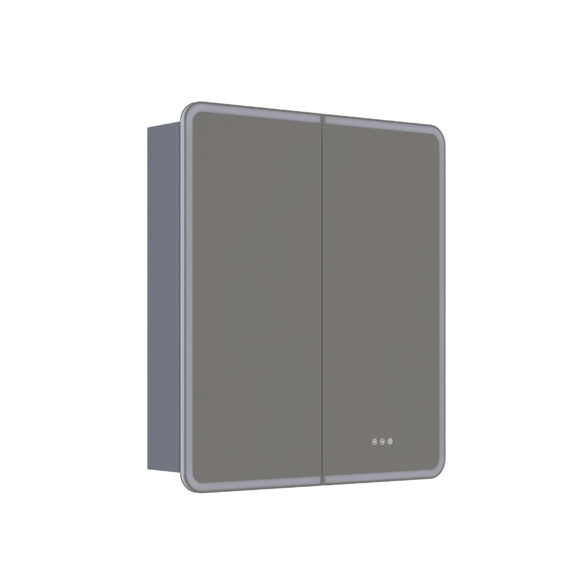 Dansani INZO Radience Speilskap Grå matt / 80cm 2 dører Bad.no Speilskap DA-S868-103