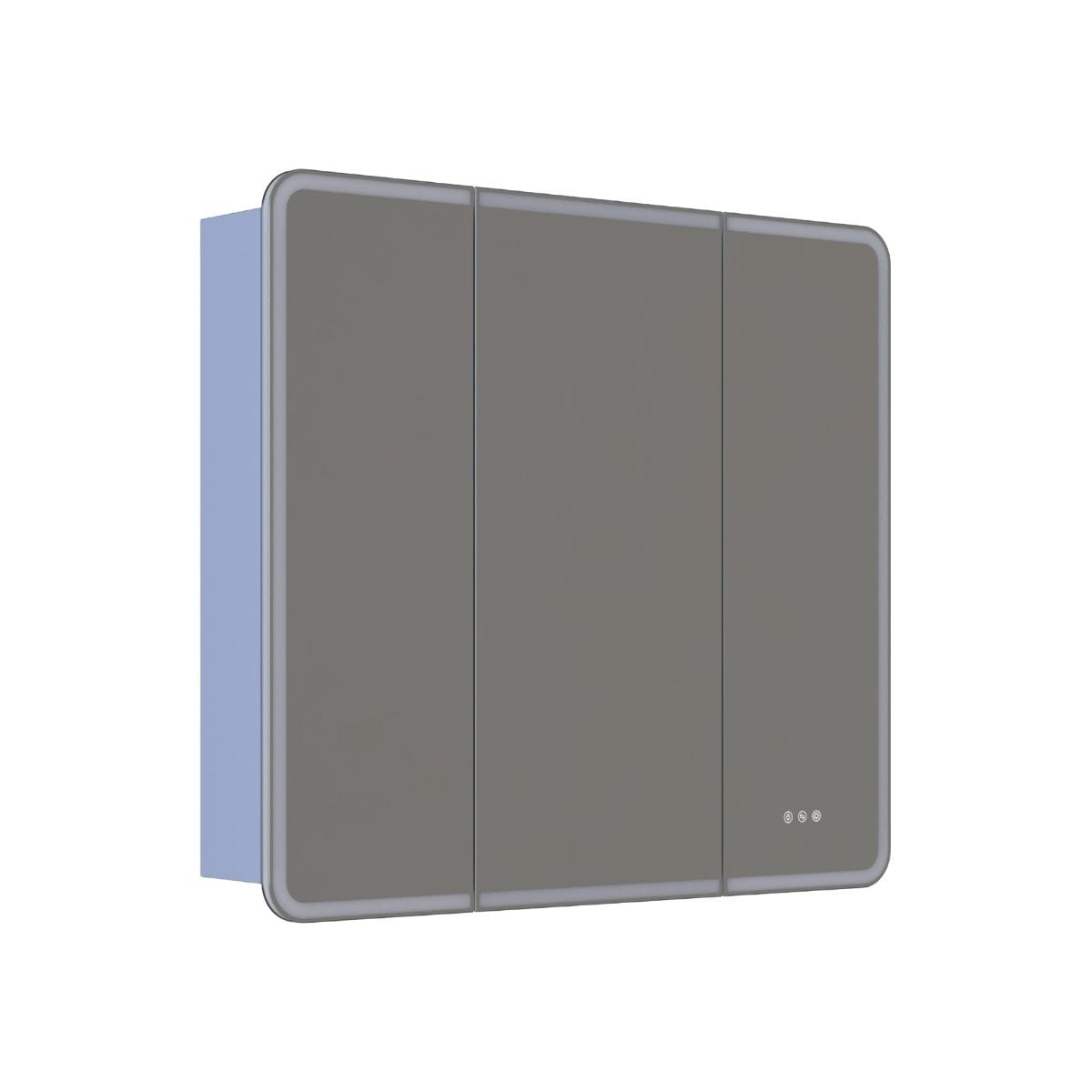 Dansani INZO Radience Speilskap Lyseblå matt / 100cm 3 dører Bad.no Speilskap DA-S861-116