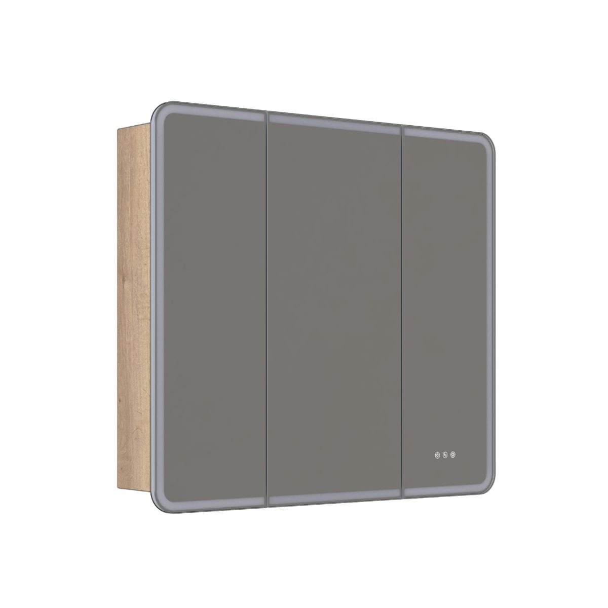 Dansani INZO Radience Speilskap Natur eik / 100cm 3 dører Bad.no Speilskap DA-S861-149