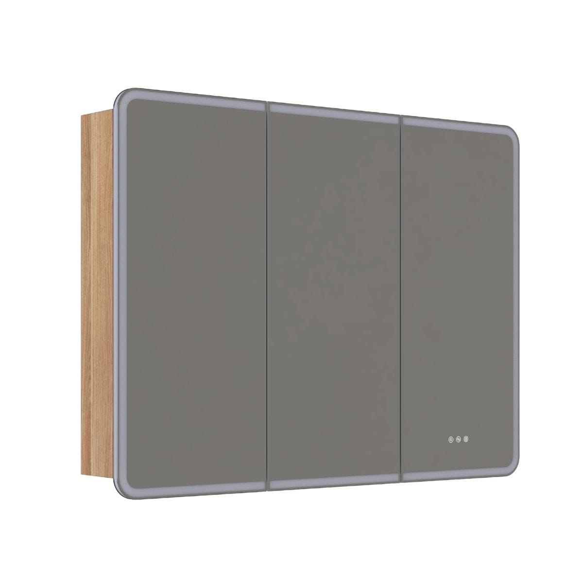 Dansani INZO Radience Speilskap Varm eik / 120cm 3 dører Bad.no Speilskap DA-S863-155