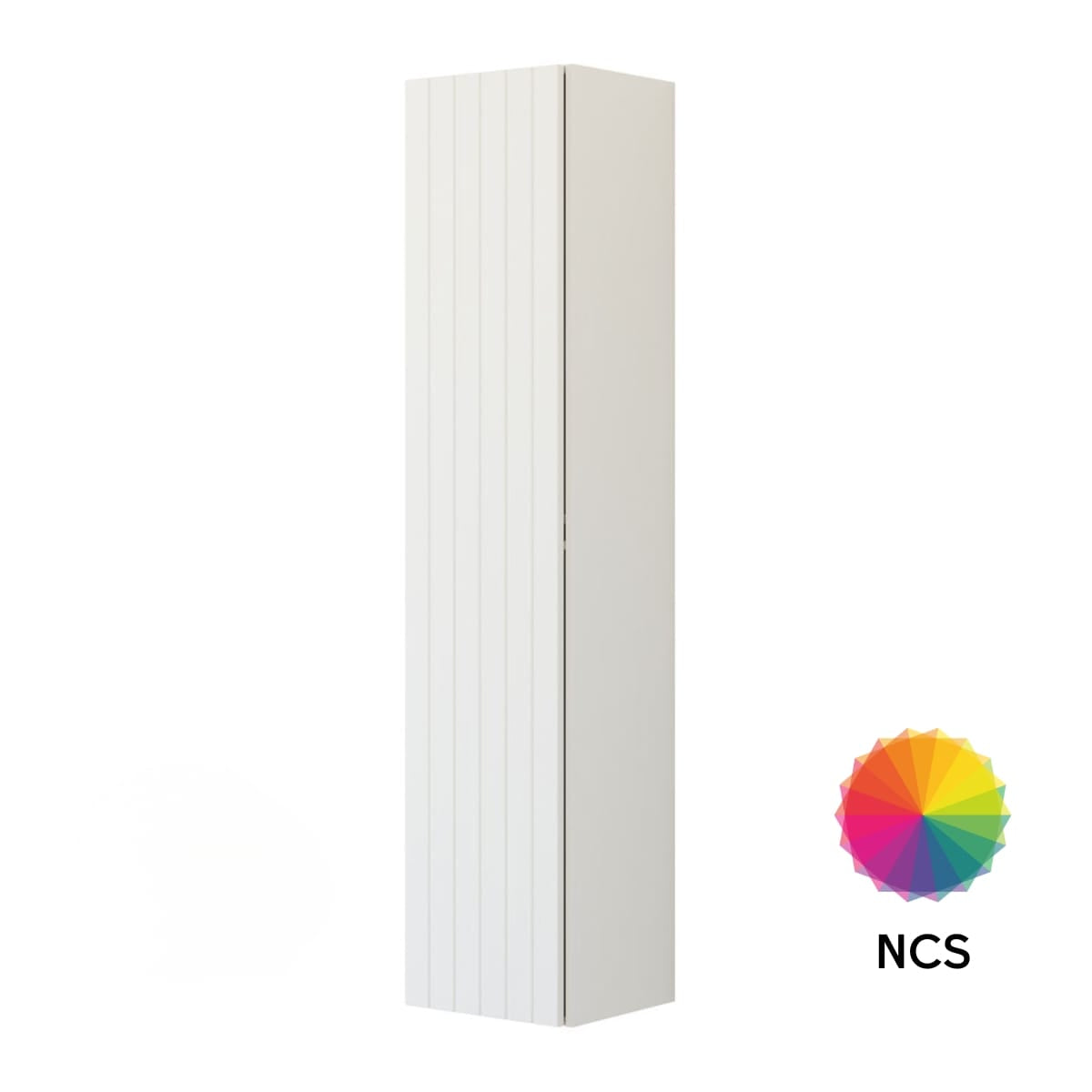 Dansani Inzo Rillet Høyskap Slim 1 dør NCS farge / Versjon A venstre hengslet Dansani Høyskap bad DA-R11-4299