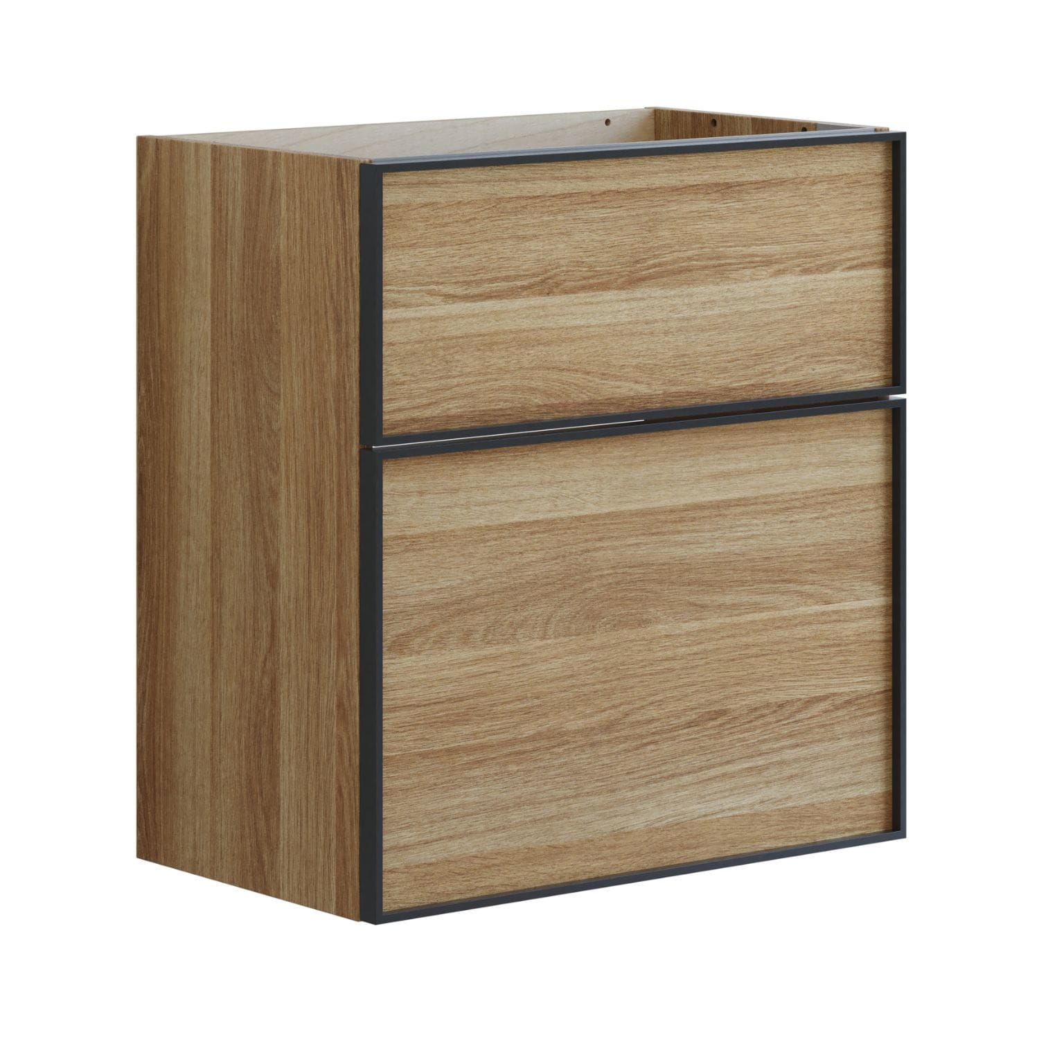 Dansani Inzo Slim Servantskap Alu-ramme svart ekstra høy underskuff Varm eik / 60cm Dansani Servantskap DA-U10-8055