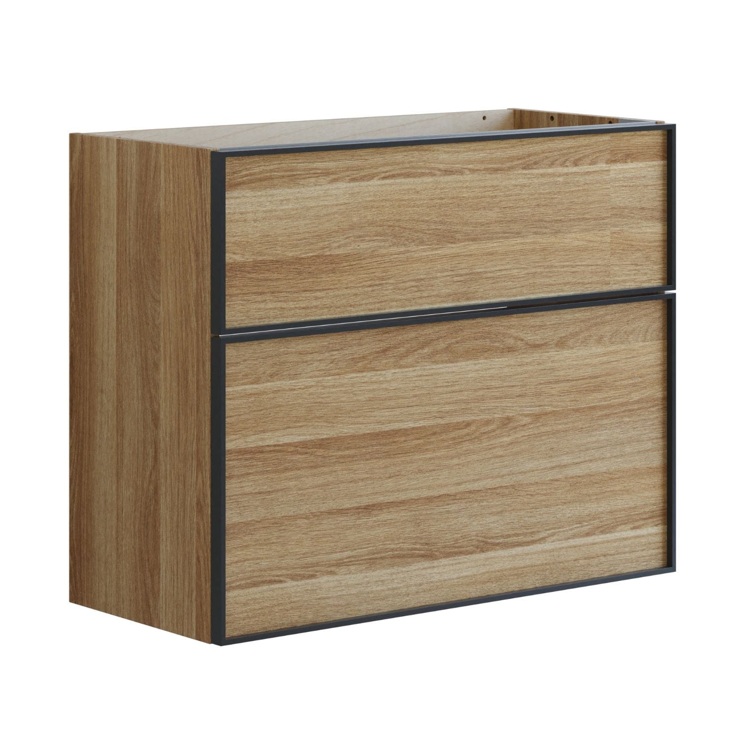 Dansani Inzo Slim Servantskap Alu-ramme svart ekstra høy underskuff Varm eik / 80cm Dansani Servantskap DA-U11-8055