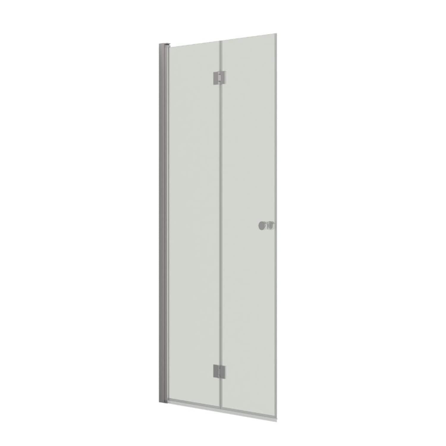 Dansani Match B Foldedør Sateng / 90cm / Klart glass Dansani Dusjdør DA-B91-01