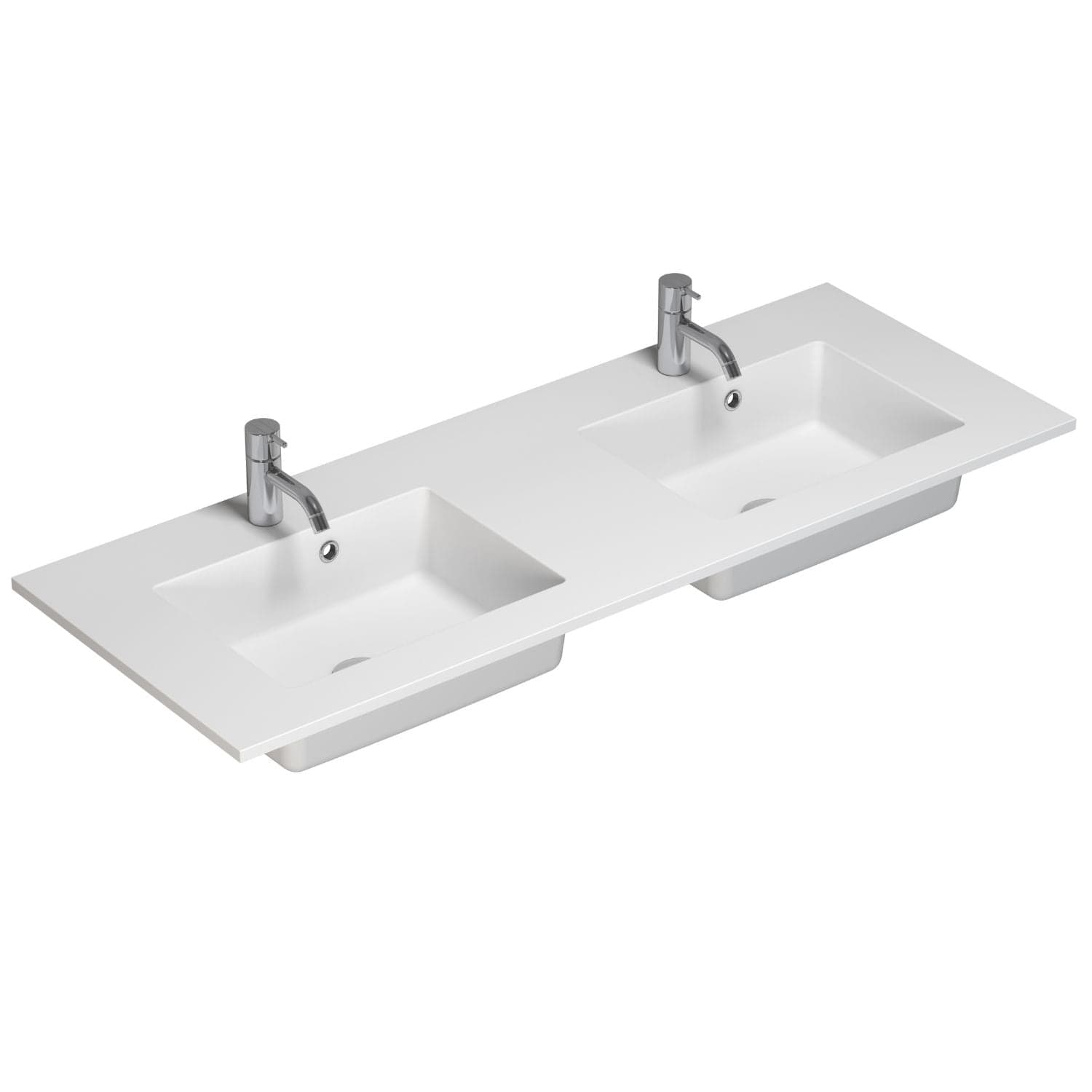 Dansani Minore Servant B60-120xH1,5xD45,5cm Hvit matt / 120cm dobbel / Ja Dansani Baderomsservant DA-337112203