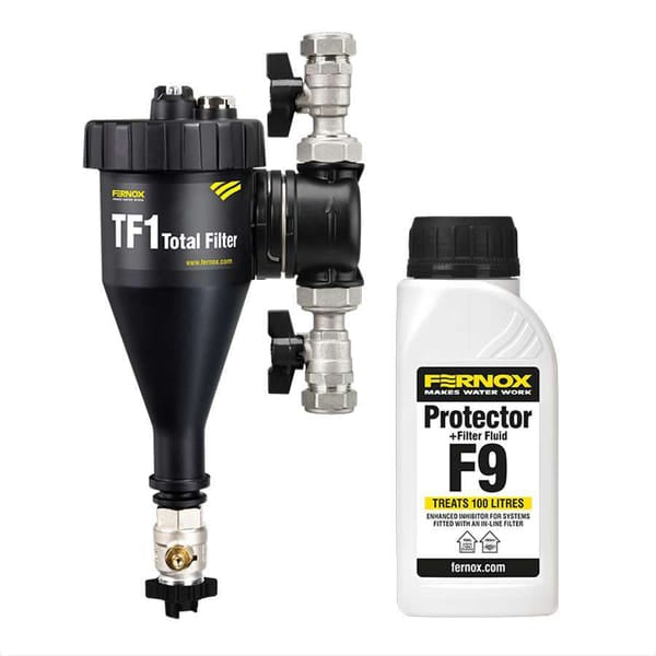 Fernox Filter Total TF-1 med Filter Fluid + Protector Pakke 28mm Cimberio Reservedel varmtvannsbereder GRO-1444183