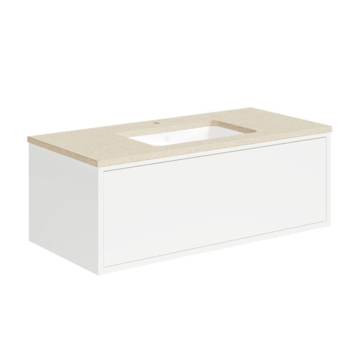 Gustavsberg Ducentic Servantskap med Benkeplate Hvit / 100cm / Beige royal 1 hull for kran Gustavsberg Servantskap GRO-GB71DCVU10DHCC1100