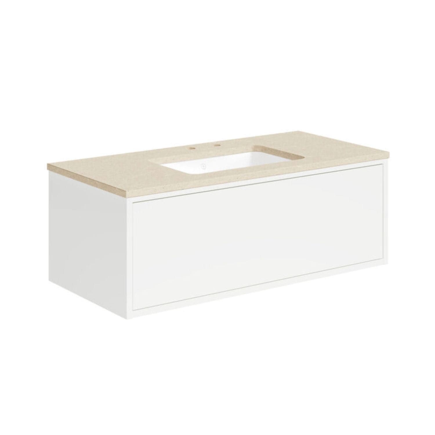 Gustavsberg Ducentic Servantskap med Benkeplate Hvit / 100cm / Beige royal 2 hull for kran Gustavsberg Servantskap GRO-GB71DCVU10DHCC1200