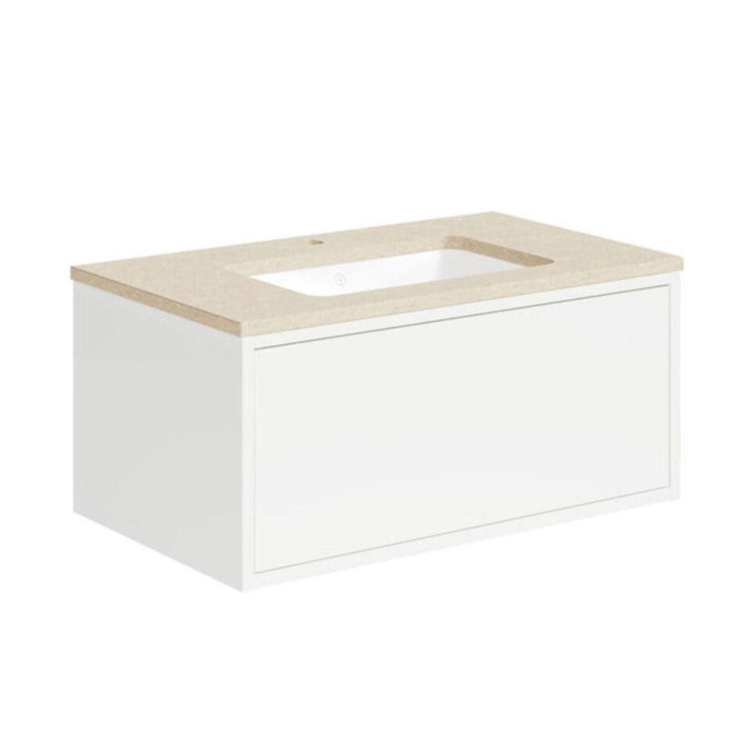 Gustavsberg Ducentic Servantskap med Benkeplate Hvit / 80cm / Beige royal 1 hull for kran Gustavsberg Servantskap GRO-GB71DCVU80DHCC1100