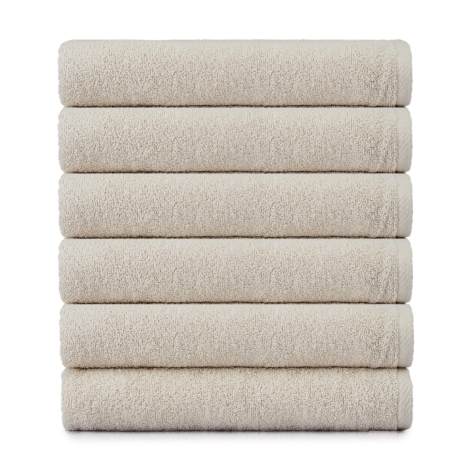 HeiHus FLUFFY strandhåndkle XL 100x180cm Varm beige / 6-pakning (6XL) HeiHus Strandhåndkle BUN-6TFYBE0100180