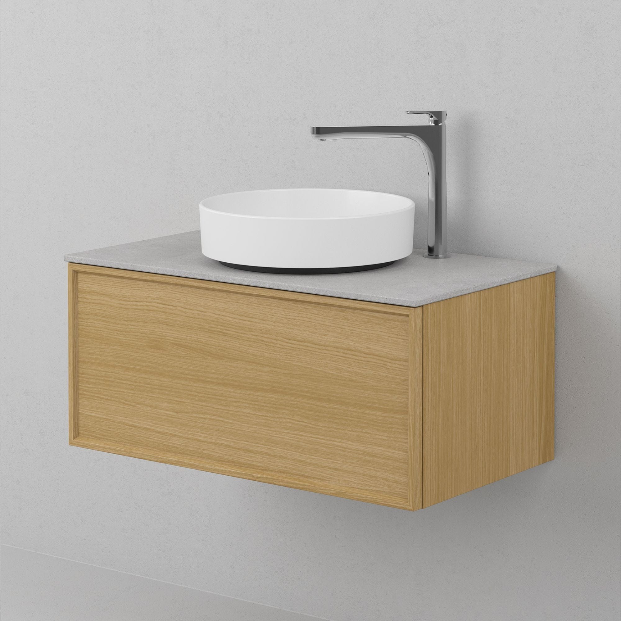 INR Air Wood Servantskap Hel front med 2 Skuffer Natural oak / 80cm INR Iconic Nordic Rooms Servantskap INR-364534
