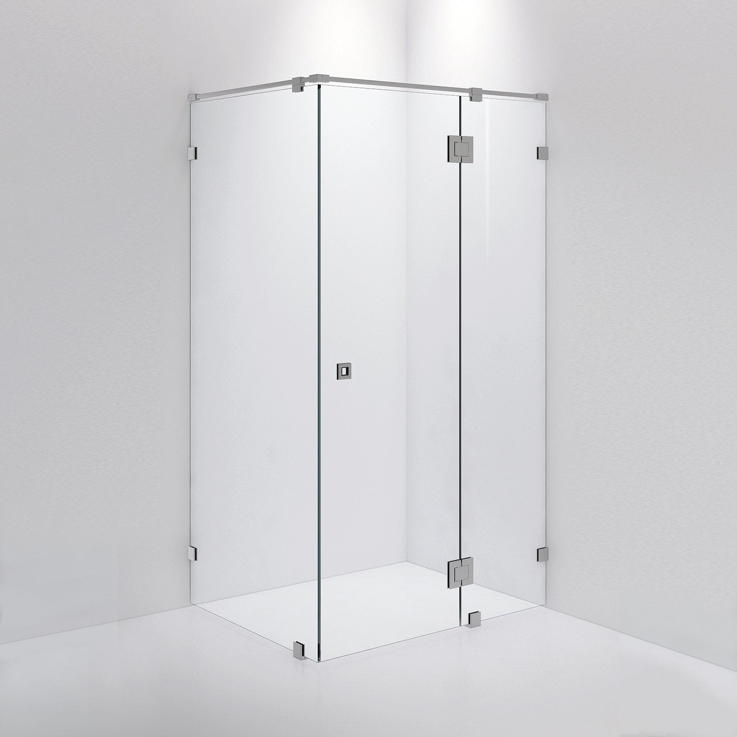 INR Dusjhjørne ARC 15 Måltilpasset Brushed stainless / Måltilpasset / Opal klart glass INR Iconic Nordic Rooms Dusjhjørne INR-11512400