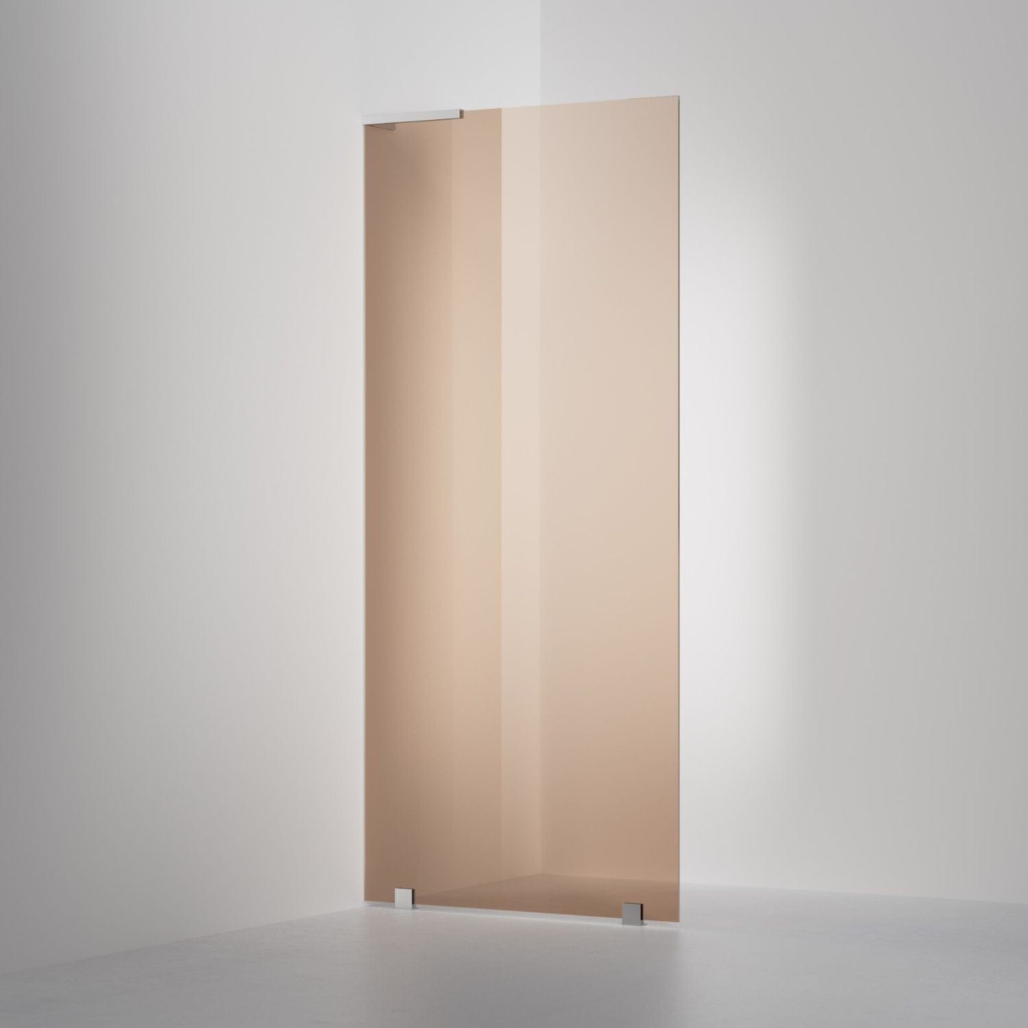 INR Dusjvegg ARC 20 Original Skjermvegg Måltilpasset Krom / Måltilpasset - venstre / Bronse glass INR Iconic Nordic Rooms Dusjvegg INR-120442500