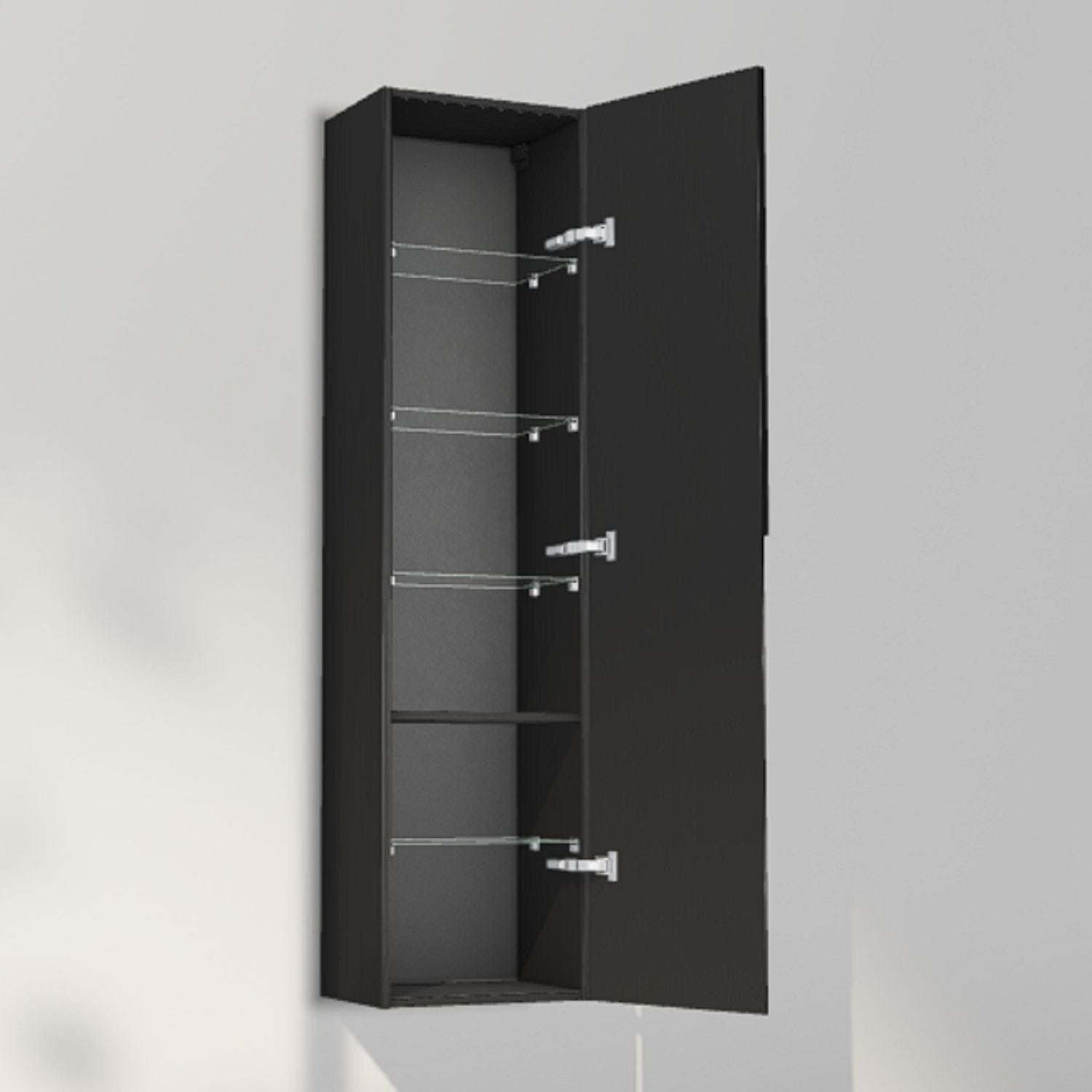 INR Grip 40/30 Høyskap Black oak / 40cm / Høyre INR Iconic Nordic Rooms Høyskap bad INR-395739H