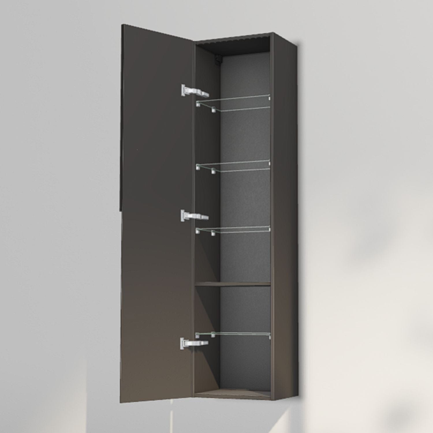 INR Grip 40/30 Høyskap Carbon grey / 40cm / Venstre INR Iconic Nordic Rooms Høyskap bad INR-395753V