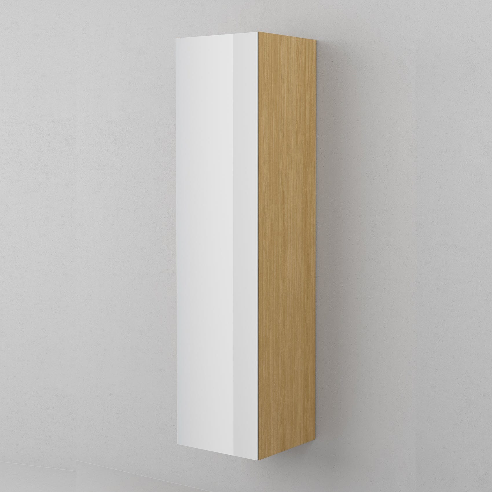 INR TWIN 40 Høyskap med 4 Hyller og 2 Skuffer B400xH1600xD390mm Natural oak / 40cm / Venstre hengslet INR Iconic Nordic Rooms Høyskap bad INR-367734V