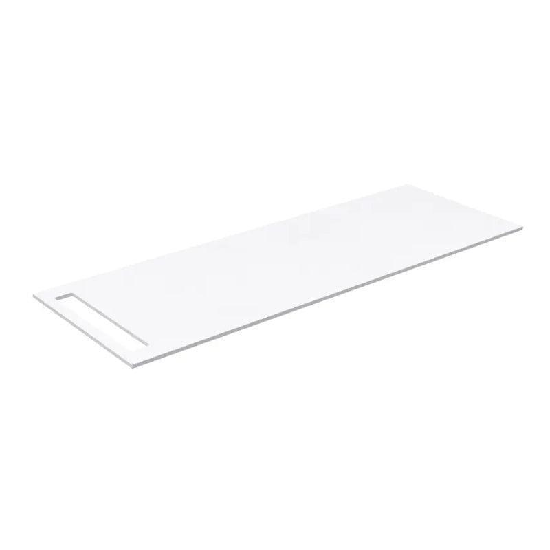 Korsbakken Benkeplate HPL med 1 håndkleholder Hvit matt / 1 side / 130cm Korsbakken Benkeplate bad KO-513402130