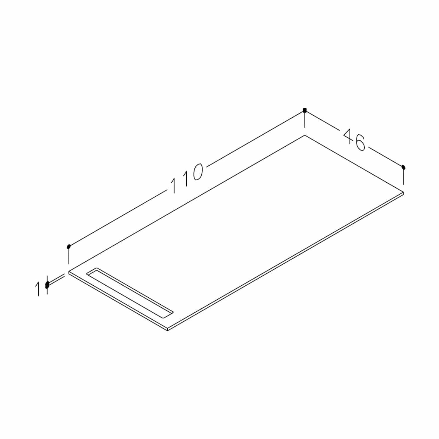 Korsbakken Benkeplate HPL med 1 håndkleholder Terrastein / 1 side / 110cm Korsbakken Benkeplate bad KO-513482110