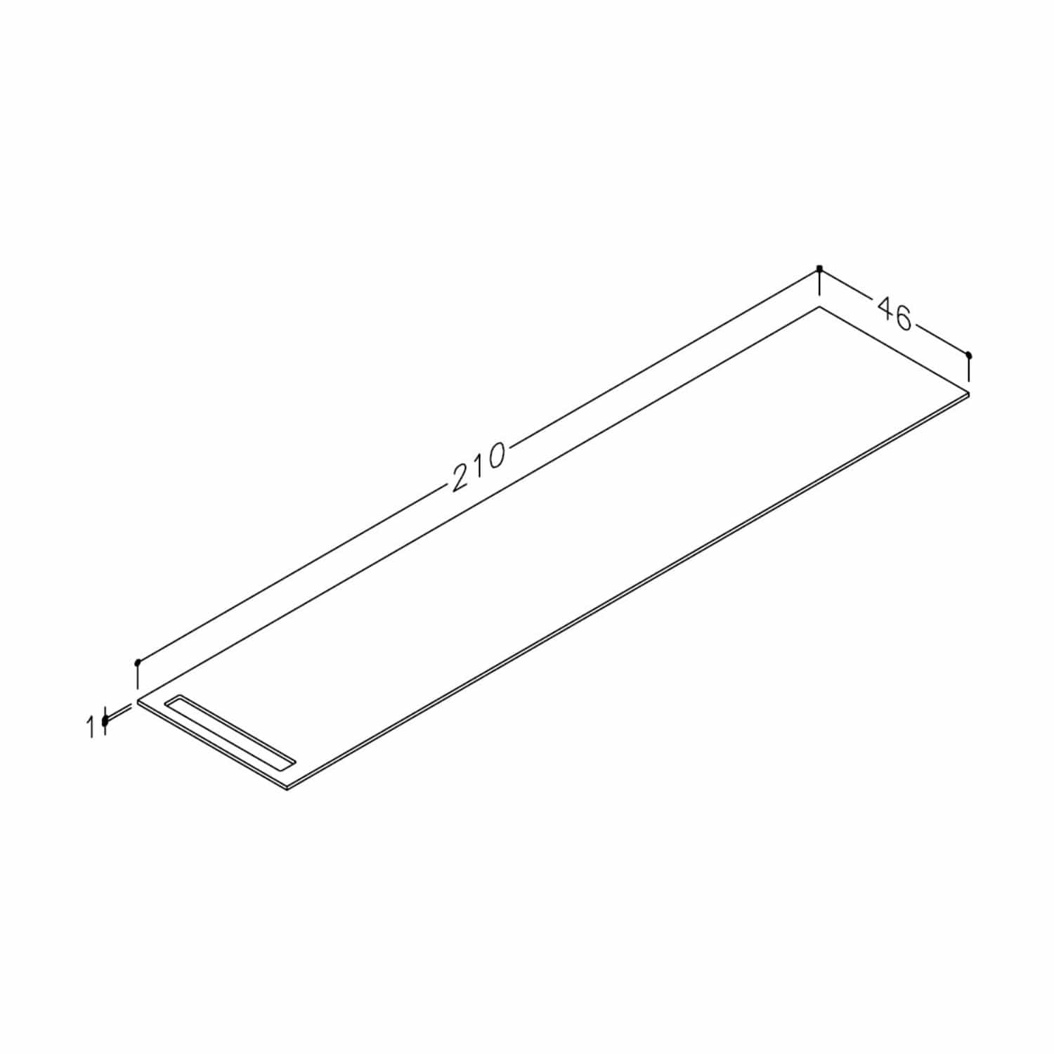 Korsbakken Benkeplate HPL med 1 håndkleholder Terrastein / 1 side / 210cm Korsbakken Benkeplate bad KO-513482210