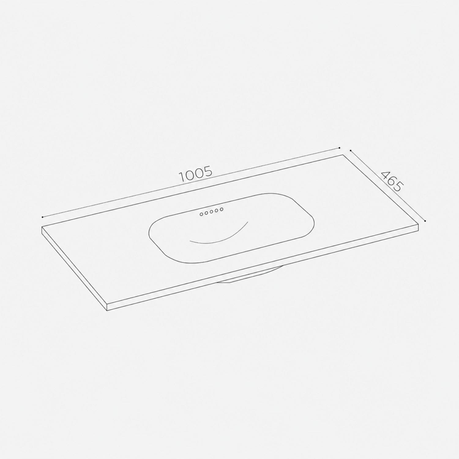 Korsbakken Nice Heldekkende Servant Hvit matt / Uten / 100cm Korsbakken Møbelservant KO-463702100