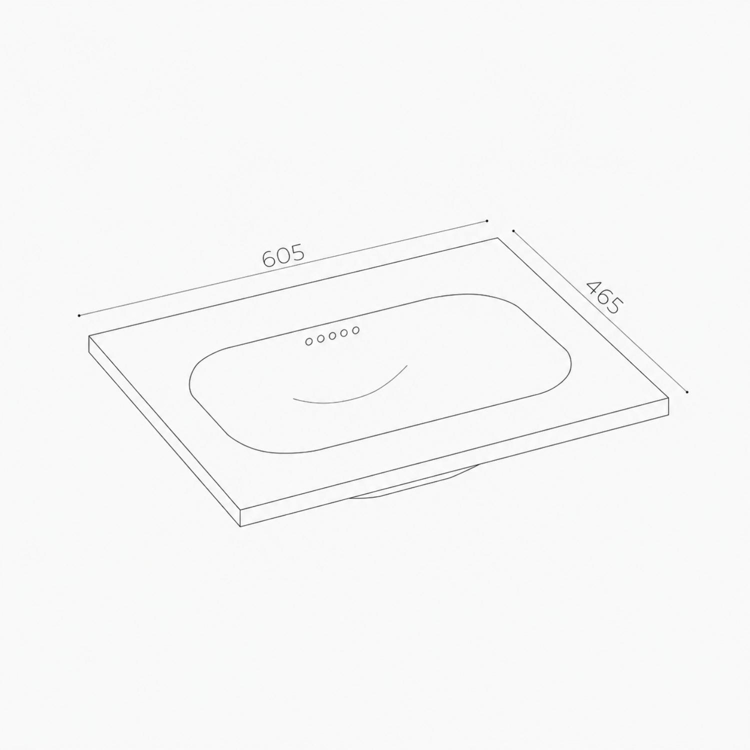 Korsbakken Nice Heldekkende Servant Hvit matt / Uten / 60cm Korsbakken Møbelservant KO-463702060
