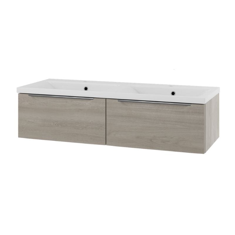Linn Bad Mari D45 Servantskap med 1 skuff Lys eik / 120cm dobbel 2 skuff Linn Bad Servantskap LB-120212D2S