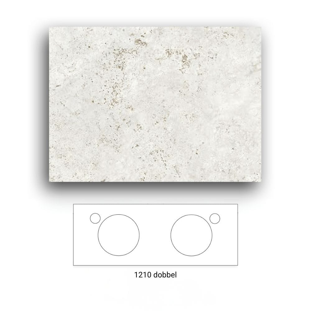 Macro Design Crown+ Dekton Benkeplate Sabbia / 121cm dobbel Macro Design Benkeplate bad GRO-6133249