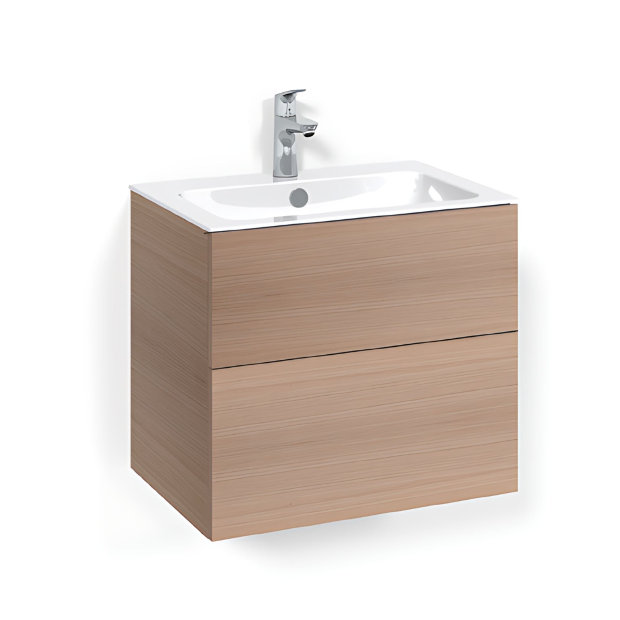 Macro Design CROWN Plain/Push-open Servantskap 2 skuff - med LIGHT servant Eik / 60cm / Light 8 Macro Design Servantskap BUN-FSK60EPL8