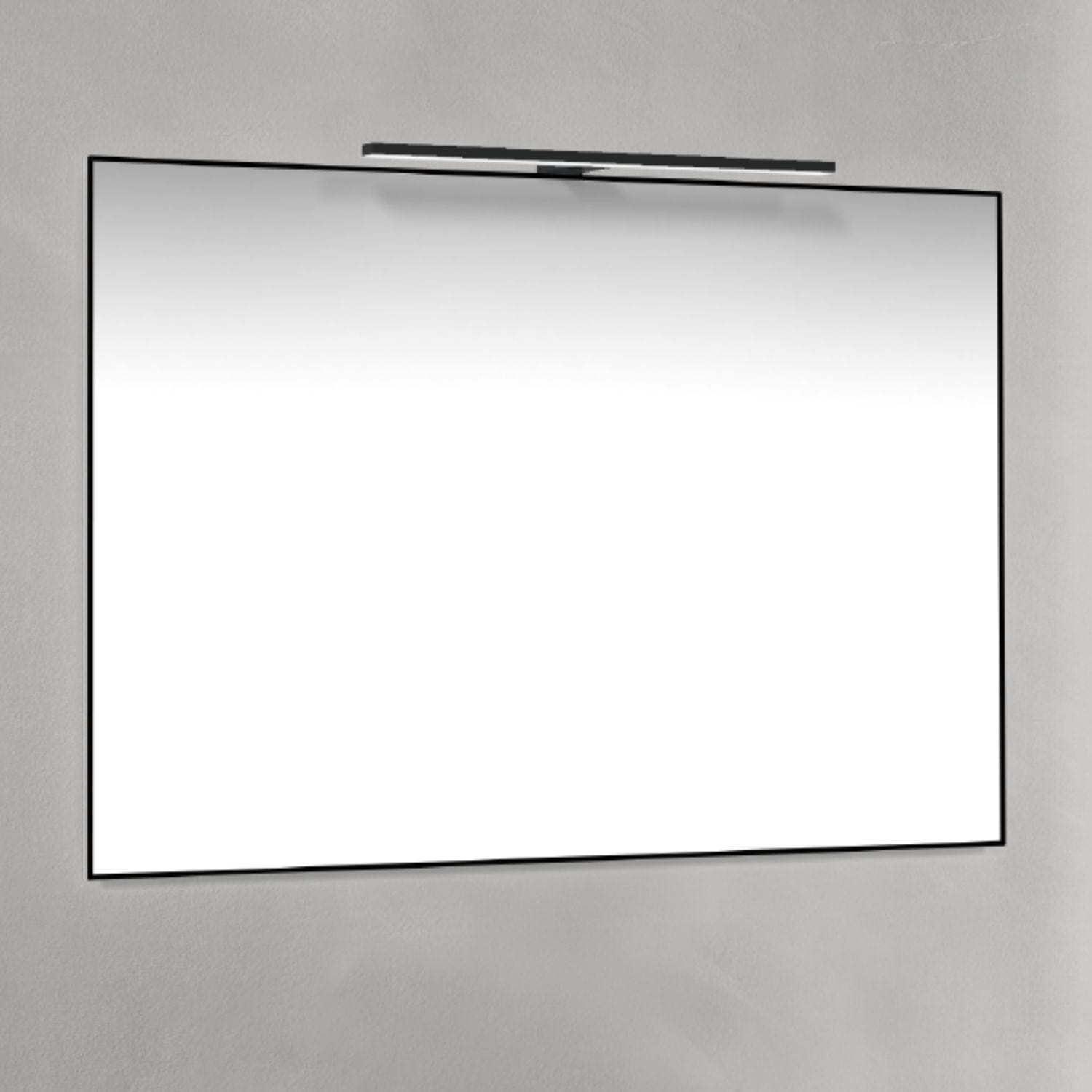 Macro Design Rammespeil T-belysning LED Svart / 100cm Macro Design Baderomsspeil BUN-IP10070SRSTL