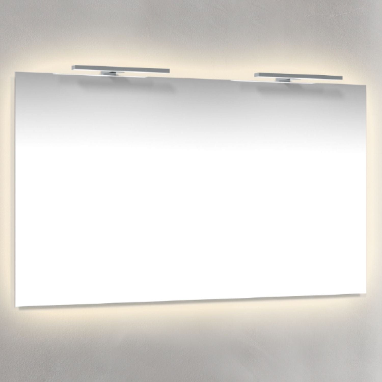 Macro Design Speil T-belysning LED - med Ambilight Krom / 120cm Macro Design Baderomsspeil BUN-IP12070ATL