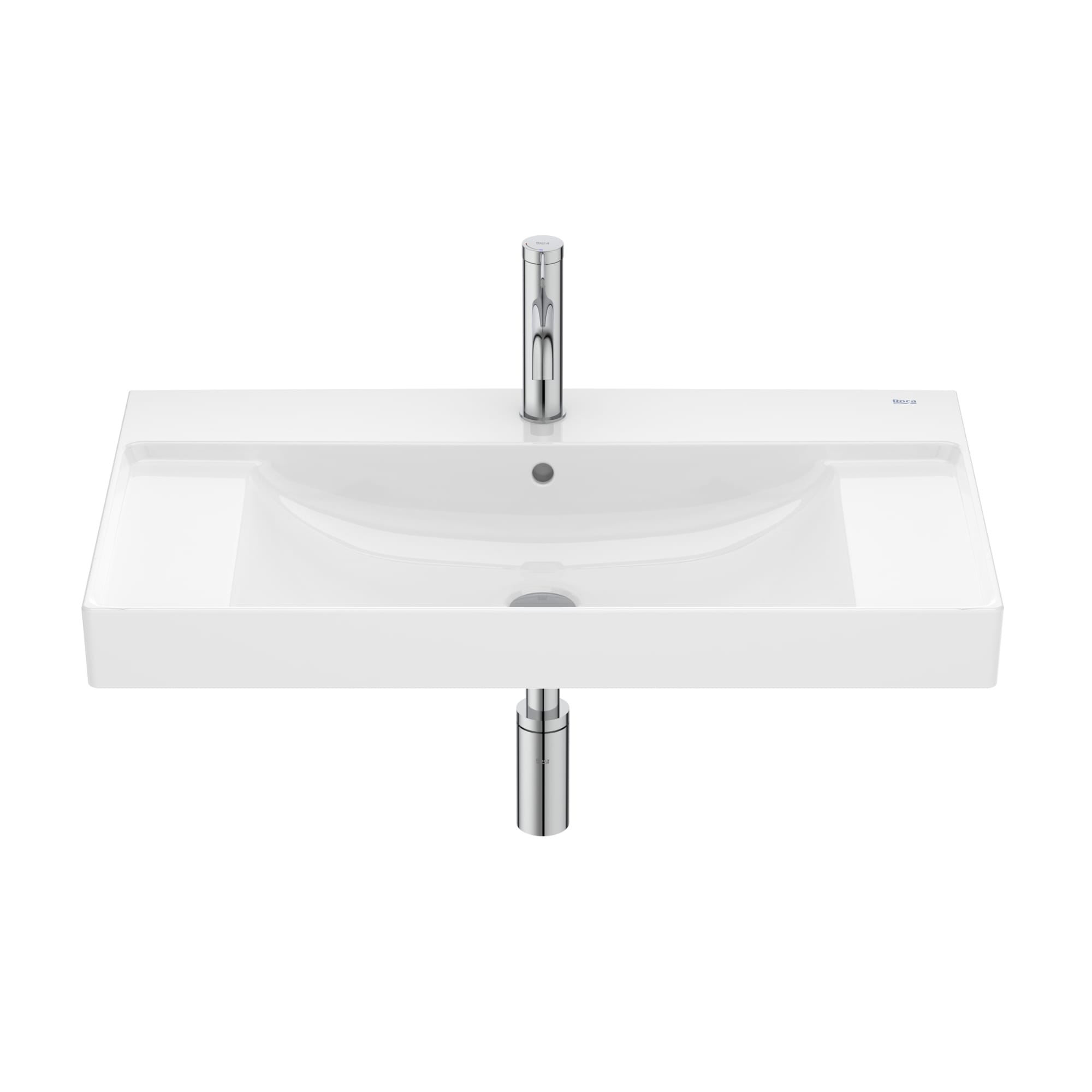 Roca Ona Vegghengt Servant - Sanitetsporselen Hvit / 80cm Roca Baderomsservant DAL-1509573