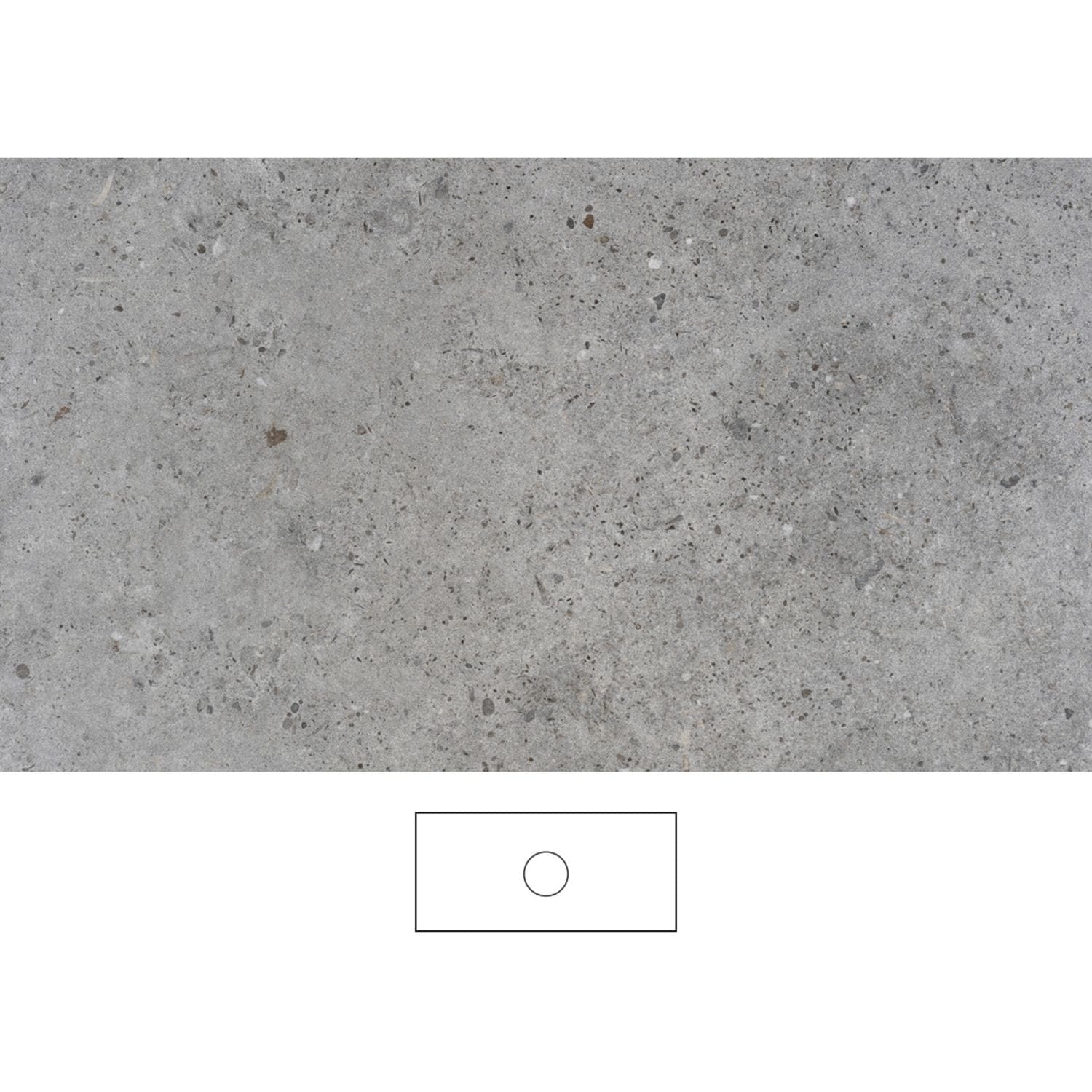 Svedbergs Poem Granittkeramikk Benkeplate Kalk / 100cm senter / Ingen Svedbergs Benkeplate bad SV-361100C-U