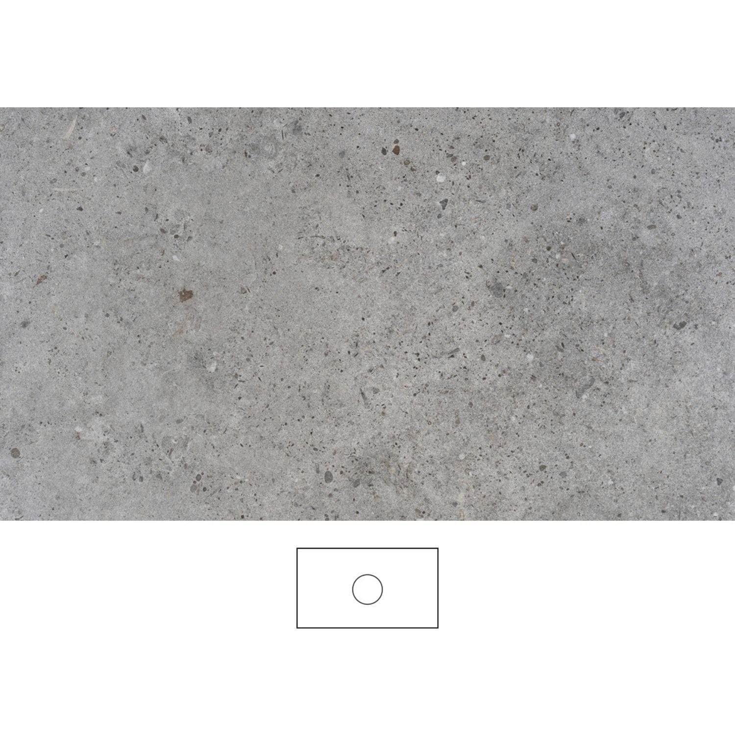 Svedbergs Poem Granittkeramikk Benkeplate Kalk / 80cm senter / Ingen Svedbergs Benkeplate bad SV-361080C-U