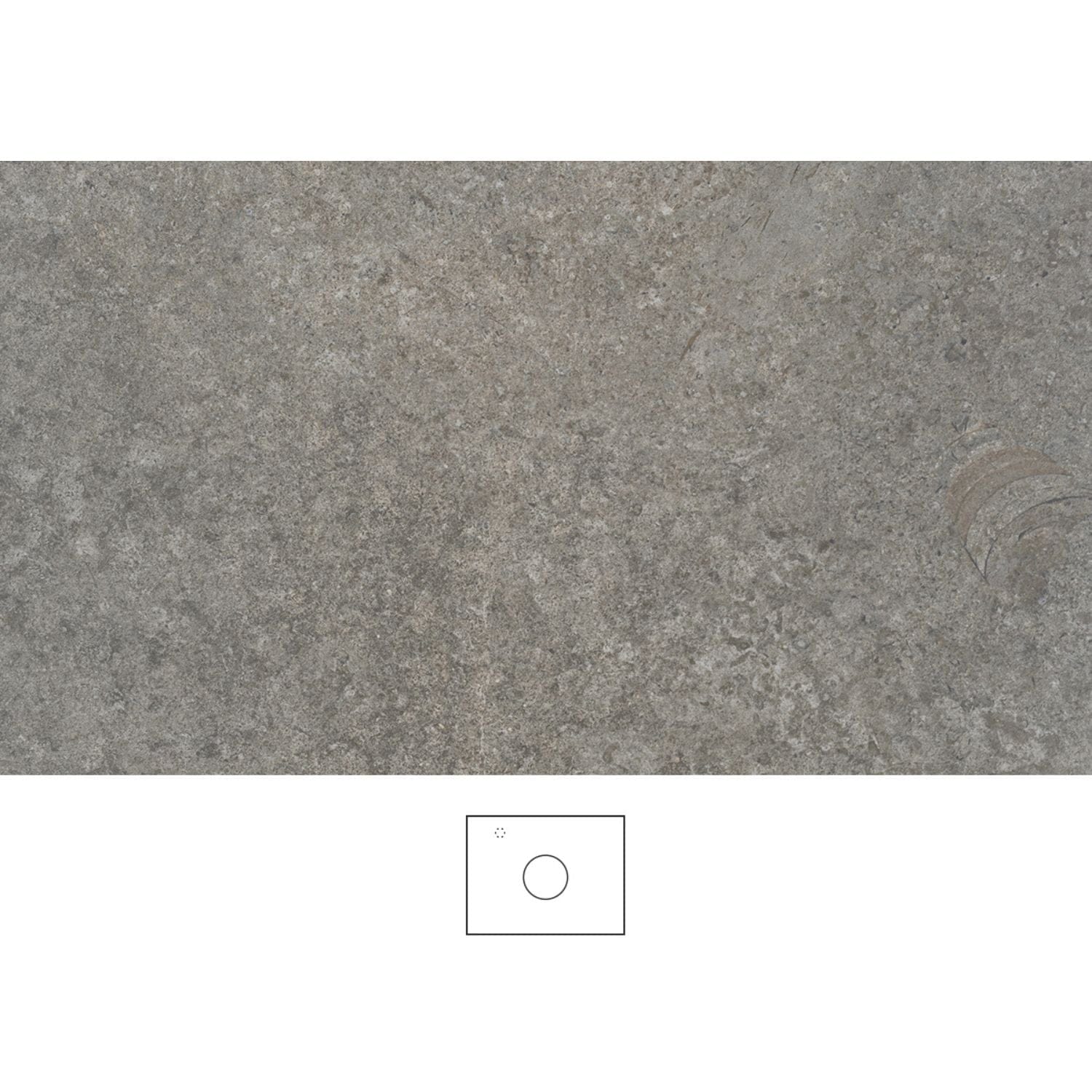 Svedbergs Poem Granittkeramikk Benkeplate Mineral / 60cm senter / Venstre Svedbergs Benkeplate bad SV-362060C-V