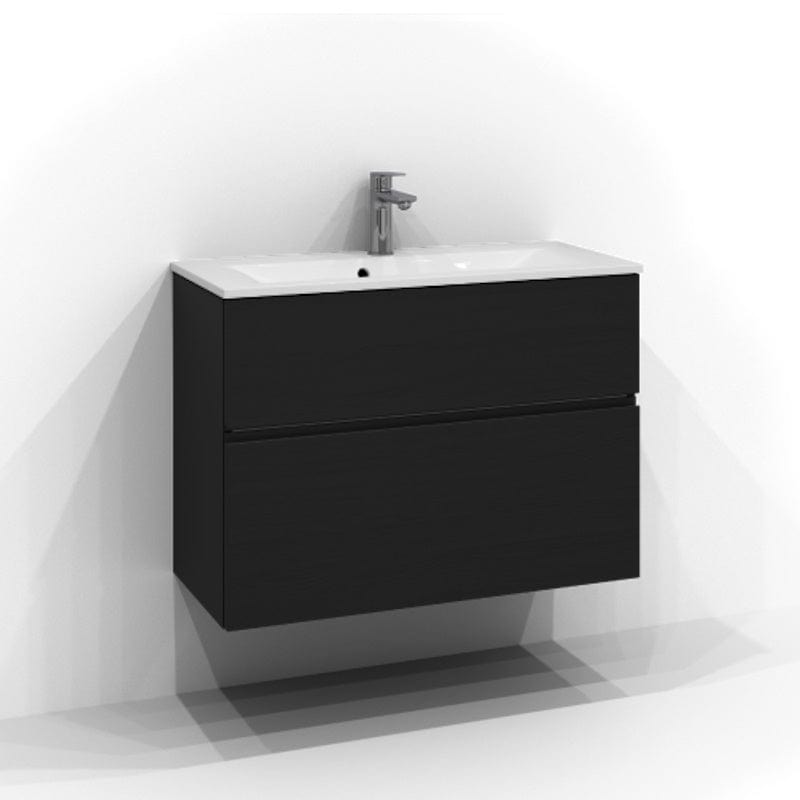 Svedbergs Poem Profil Servantskap D45 med 2 skuffer Svart ask / 80cm Svedbergs Servantskap SV-3358642