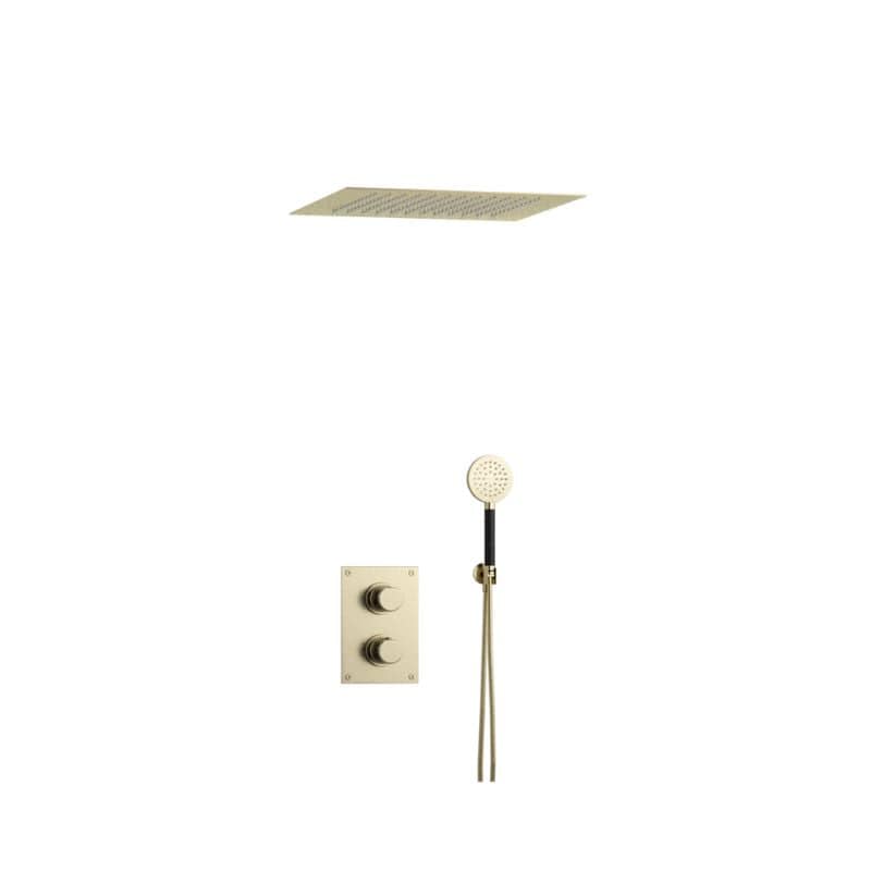 Tapwell ARM7268 Takduj Innbygging - Innebygd firkantet Honey gold / 400x400mm Tapwell Dusjsett TA-9428088