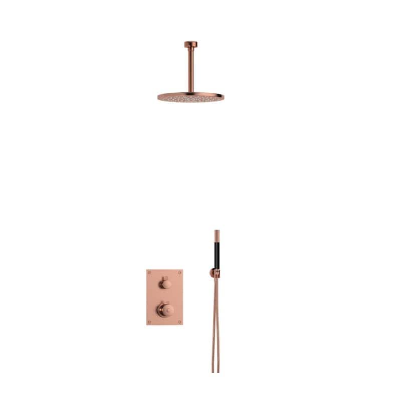 Tapwell BOX7268 Takdusj Innbygging - Takmontert Oksiderende kobber / 200mm / Ø250mm Tapwell Blandebatteri innbygging TA-9424946