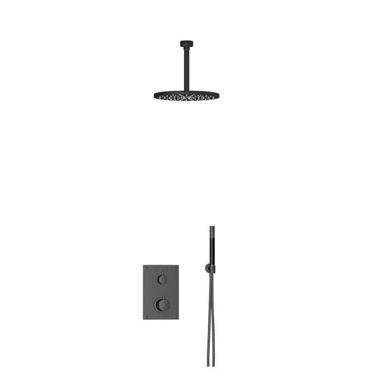 Tapwell BOX7268 Takdusj Innbygging - Takmontert Svart matt / 200mm / Ø250mm Tapwell Blandebatteri innbygging TA-9424909