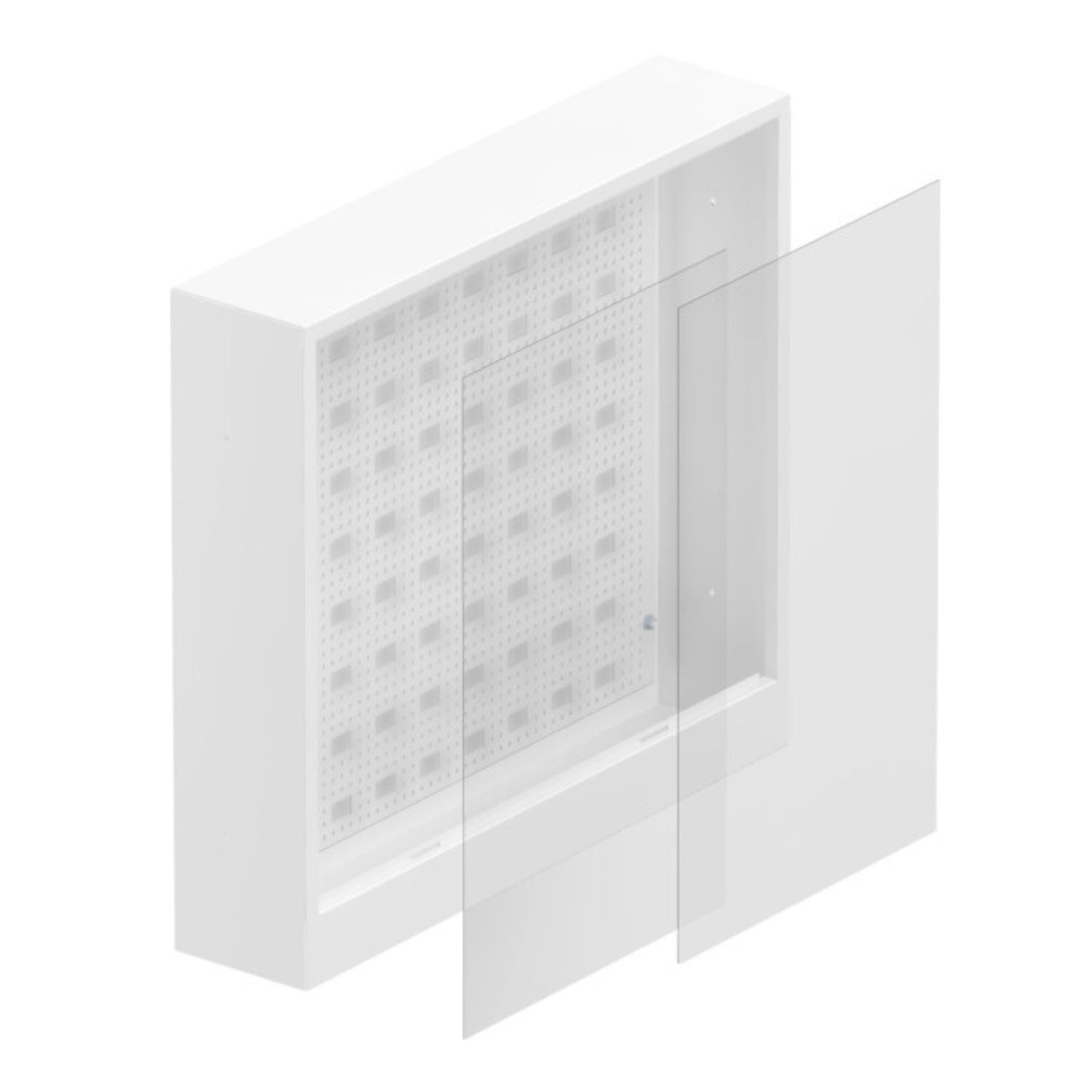 Uponor Aqua Plus FS Fordelerskap D108mm 350x350x108mm Uponor Fordelerskap tappevann HEI-5111411