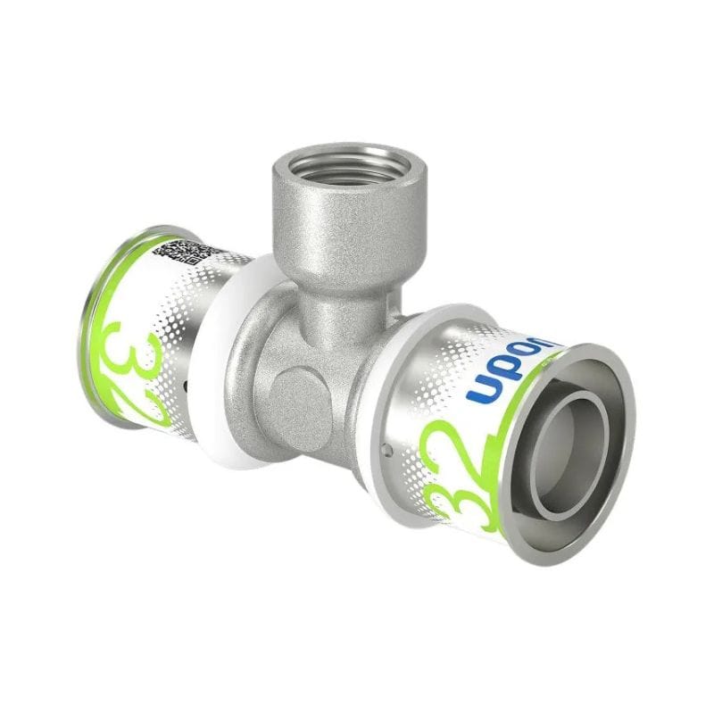 Uponor S-Press Plus T-rør med Innvendig gjenge 32mm-1/2" Uponor T-rør pressfitting HEI-5114519