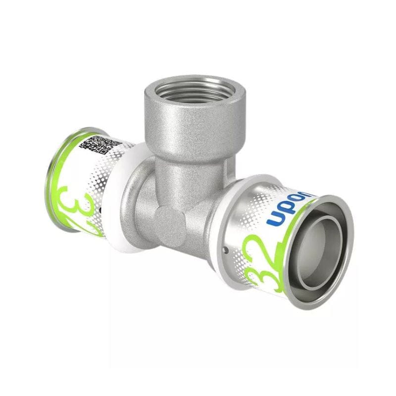Uponor S-Press Plus T-rør med Innvendig gjenge 32mm-3/4" Uponor T-rør pressfitting HEI-5114521